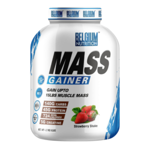BELGIUM NUTRITION MASS GAINER High Protein and High Calorie Mass Gainer / Weight Gainer [2.7KG, 27 SERVINGS] (STRAWBERRY SHAKE)