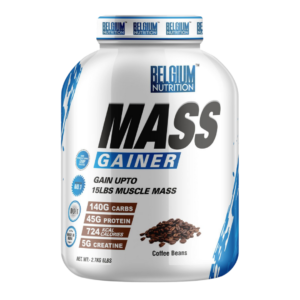 BELGIUM NUTRITION MASS GAINER High Protein and High Calorie Mass Gainer / Weight Gainer [2.7KG, 27 SERVINGS] (COFFEE BEANS)