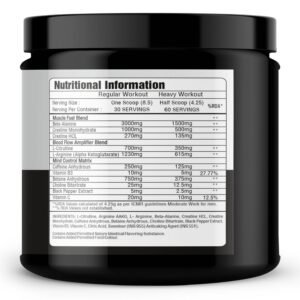 Belgium Nutrition Psycho advance pre workout formula for athletes and gym freaks 255gm 30/60servings  (blueberry, watermelon, strawberry mango, green apple, cola )