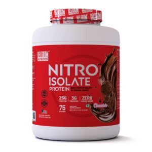 Belgium nutrition Nitro isolate protein 25gm protein per serving with creatine monohydrate
